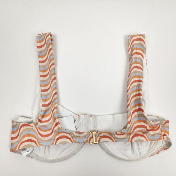 L*Space Tori Bikini Top in Stripes Size Medium NWT Underwires - Picture 3 of 5